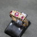 Antique 18ct gold ruby and diamond ring