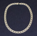 Stunning Heavy Vintage Sterling Silver Geometric Y-Link Necklace