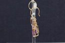 10ct Gold Amethyst Square Earrings