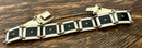 Modern Mid Century 1960’s Norwegian Sterling Silver Gilt Enamel Bracelet