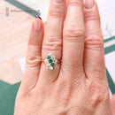 1970's 18ct Emerald & Diamond Cluster