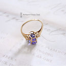 18ct Tanzanite & Diamond 3 Stone Ring