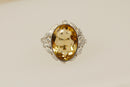 Vintage Silver Arts & Crafts Citrine Ring