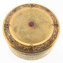 French 19thC Sterling Silver Gilt Gem Set Box Object De Vertu