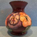 A Moorcroft Vase in the Pansy Design by Rachel Bishop