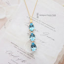 9ct Gold Blue Topaz Pendant