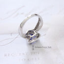 18ct White Gold Tanzanite & Diamond Ring