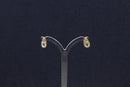 Stylish 9ct Gold Blue Topaz Stud Earrings