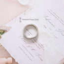 Platinum Curved Diamond Wedding Band