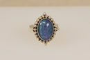 Beautiful Silver & Blue Opal Designer Statement Ring by Suarti
