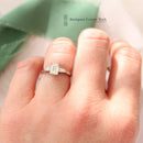 Platinum Emerald Cut Diamond 0.96ct Solitaire Ring