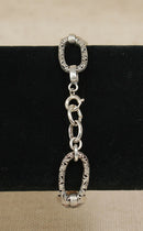Superb Vintage Silver & Smokey Citrine Bracelet – Circa 1930s