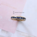18ct Sapphire & Diamond 3 Row Half Eternity Ring