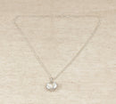 Vintage Silver & Large Rock Crystal Pendant with Chain