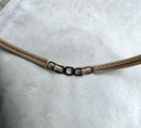 Vintage Christian Dior Black Enamel/Rhinestone Gold Plated Necklace with CD Jewellery Pouch