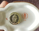 Royal Crown Derby Paperweight Cat Crown Derby ginger cat figurine with gold stopper