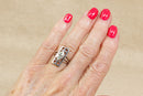 Stylish Kit Heath Sterling Silver & Blue Crystal Charles Rennie Mackintosh Style Ring