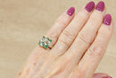 Charming Sterling Silver Green Quartz Gift Box & Bow Ring