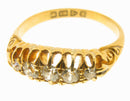 Edwardian 18ct Gold 5 Stone Diamond Ring 0.30 Carat Original Box