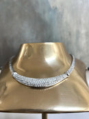 Vintage Christian Dior Silver Plated Rhinestone Necklace