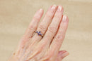 Elegant Sterling Silver & Blue Iolite Flower Ring