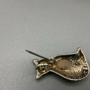 Sterling silver cat brooch