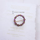 Antique 15ct Ruby & Pearl Wreath Brooch
