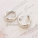 Links of London Sterling Silver Chunky Oval Hoop Earrings