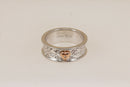 Clogau Sterling Silver ‘Sweetheart’ Cariad Diamond Ring with Welsh Gold Overlay