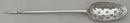 George II Silver Shell Back Mote Spoon. London Circa 1748, Samuel Holmes.