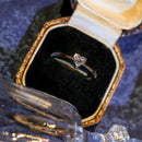 18ct White Gold Fancy Cut Heart Shape Diamond (0.42ct) Solitaire Ring Size Q