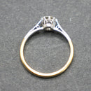 18ct gold and platinum c0.45ct diamond solitaire ring