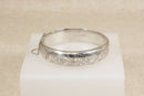 Vintage Sterling Silver Hinged Bangle – Birmingham 1974, Excaliber for Harrods London