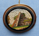 Vintage Gold Mounted Micro Mosaic Brooch/Pyramid Of Cestius,Rome