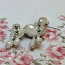 Vintage Rhinestone Poodle Brooch