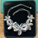 Butler and Wilson Black Grey and Silvery Faceted Glass Necklace