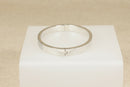 Silver & Mother of Pearl Hinged Bangle