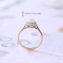 1970's 18ct & Platinum Opal & Diamond Cluster Ring