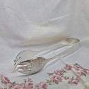 Vintage Silver Plate Ornate Serving Tongs