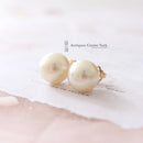 18ct Gold 10mm Southsea Pearl Earrings