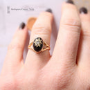 Antique 18ct Garnet & Diamond Ring