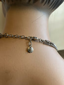 Butler and Wilson Black Grey and Silvery Faceted Glass Necklace