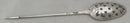 George II Silver Shell Back Mote Spoon. London Circa 1748, Samuel Holmes.
