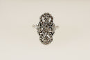 Art Deco Silver & Marcasite Statement Ring