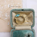 Antique 18ct Turquoise & Diamond Cluster Ring
