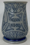 Vice Admiral Viscount Nelson Centenary Stoneware Portrait Mug, circa 1905.