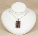 Stunning Silver & Garnet Statement Pendant and 18 Inch Silver Snake Chain