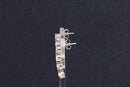 Silver Pink & White Crystal Earrings