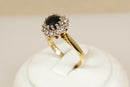 18ct Gold Sapphire & Diamond Cluster Ring