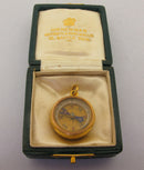 Mrs Newman Victorian 18ct Gold Compass Fob Bir 1895 Boxed